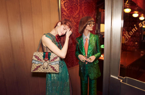 fashionfeude:Polina Oganicheva, Peyton Knight, Elizabeth Morre, and Jacob Hugo Goldhoorn for Gucci