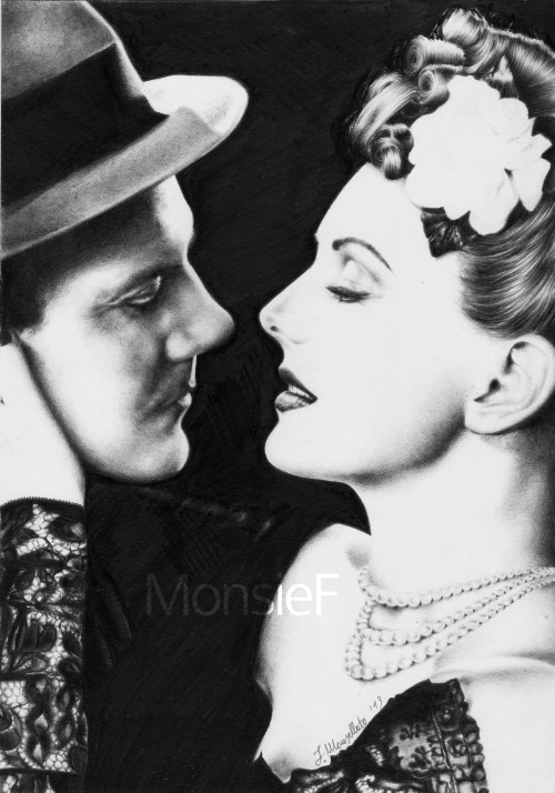 monsief:Joel McCrea and Jean Arthur from “The More the Merrier“ (1943).Koh-i-noor graphite p