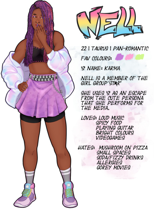 i finally finished my little intro thing for my SK8 OC Nell! still no board design tho ¯\_(ツ)_/¯