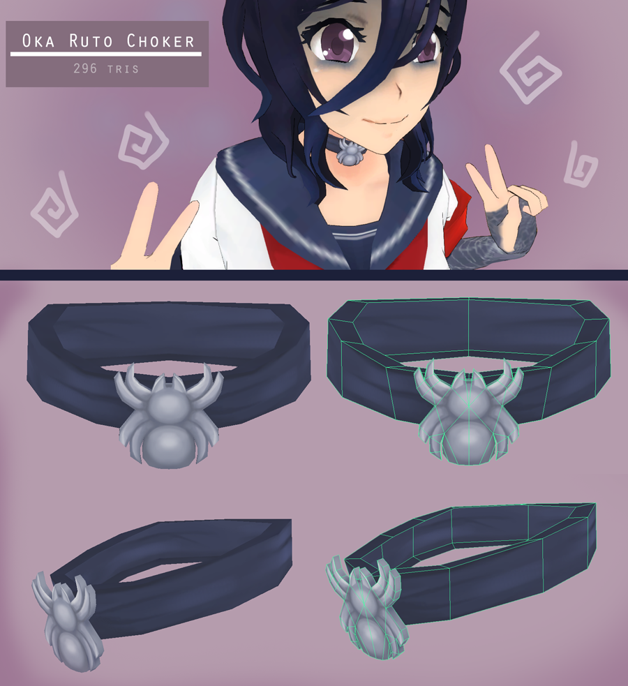 I MOVED TO MAIN. RABBIT-MASKS.TUMBLR.COM — One of the models I did for Yandere  Simulator~ Oka...