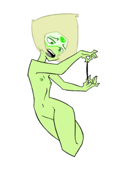 thepinkpirate:  This was just a doodle that turned into a sketch that turned into Peridot. So yeah. I guess this means Im officially “out” as liking SU.    &lt;3 &lt;3 &lt;3