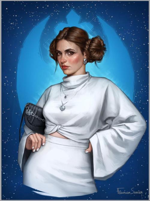 fdasuarez:   If you want to support my work and learn through my process, you can check out my  Patreon  &lt;3      Hey guys!, here it is my Modern Princess Leia, totally feeling the star wars vibes this month, I hope you like it!. This is part of current
