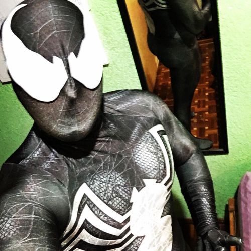 rubberfenix:  ‘We all have our own problems, our own issues, our own demons.’ 😈😈😈🕷🕷🕷🕸🕸🕸. . . .  #lycra #cosplay #venom #spandex #lycraman #gay #gaycosplay #gaysuperheroe #lycracostume #cosplaygay #spiderman #costumegay #instagay