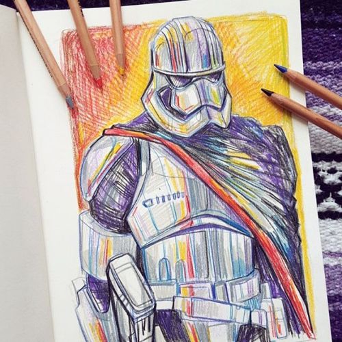 lemonwatercolor: Captain Phasma; my chrome queen.