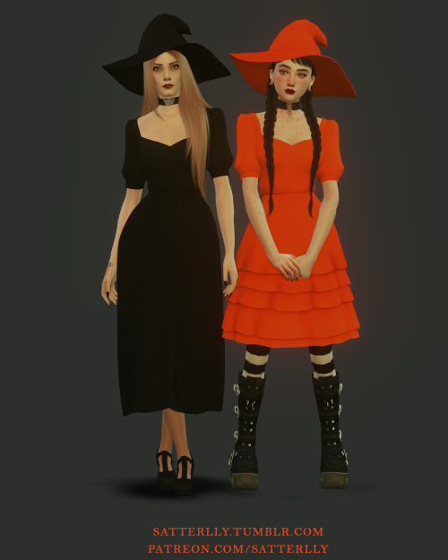 Set - The Witching Hour (part 1)New mesh (EA-mesh edit)Short dress + Medium dress + Dress with one s