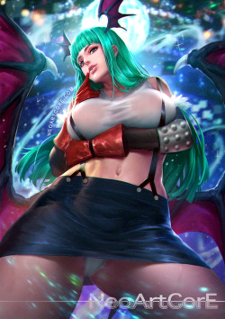 exotication:  Morrigan dressed as Tifa by