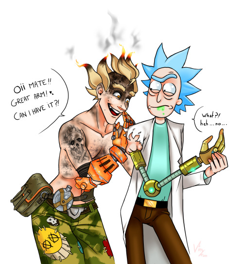 Another Rick/Rat Crossover !You can test your pop-culture by finding all the arms references! E