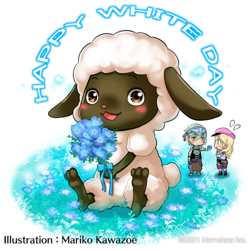 A White Day illustration posted on the official Rune Factory Twitter! Happy White Day!