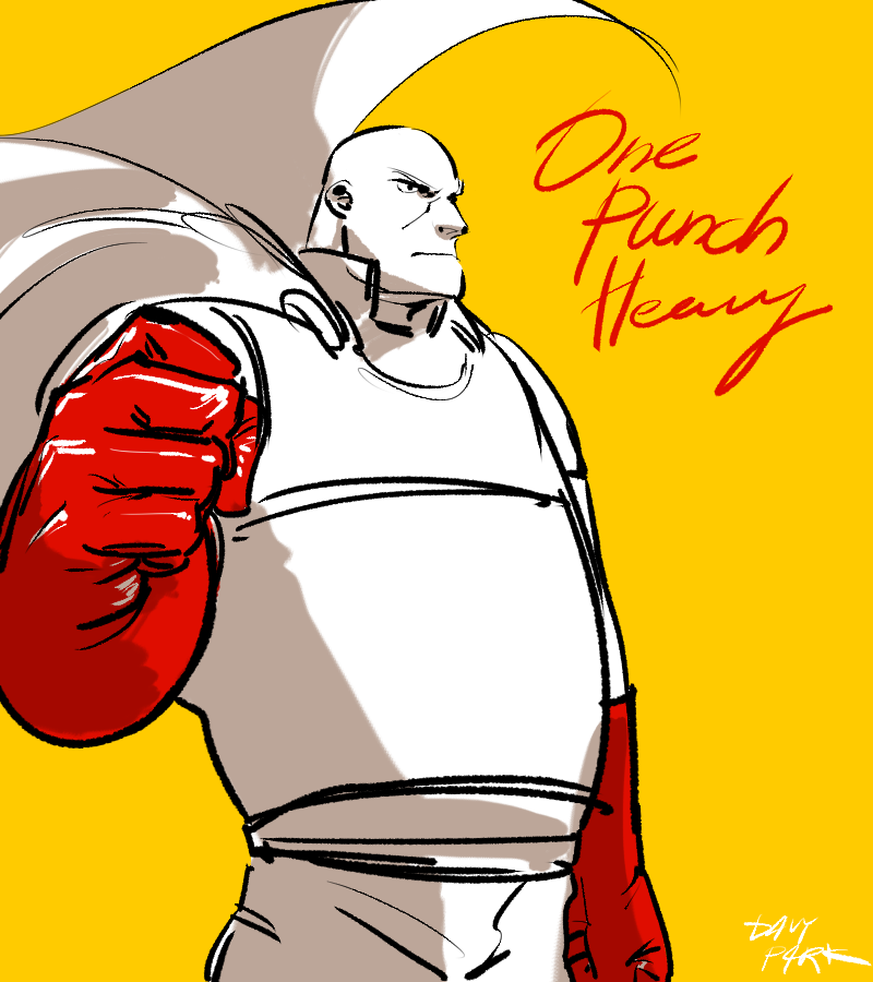 thelastsworld:  davypark:  one punch heavy Inspired by One Punch Heavy  ooooooooooooo!