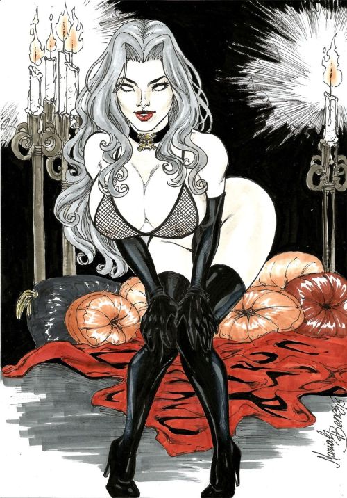 naughtyhalloweenart:  Lady Death by Mariah Benes