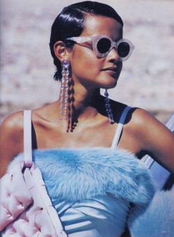 vintagewoc:Nadege Du Bospertus by Peter Lindbergh in US Vogue (December 1989)