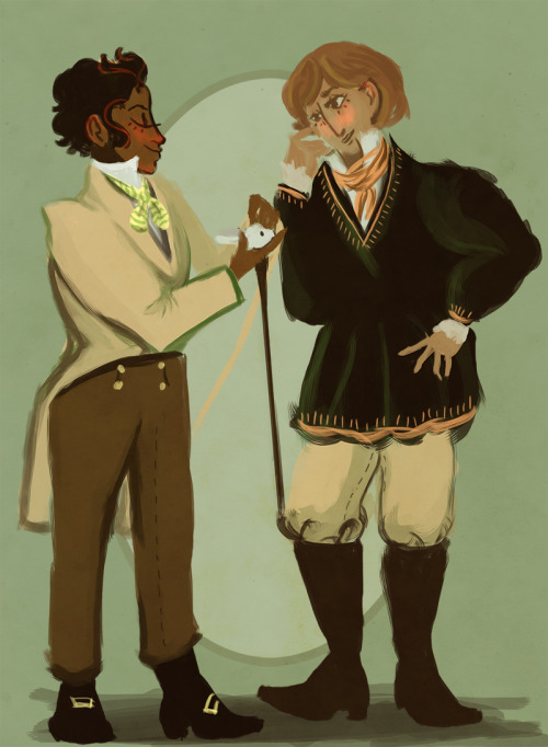 clenster: @pilferingapples requested joly and jehan dressed up for a night out. I suppose I could ha