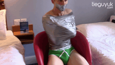 tieguyuk:  If only gifs had sound. The mmmphs and wimpers that come from behind that duct tape are so hot! Members can log in now to check it out in full in todays update. 