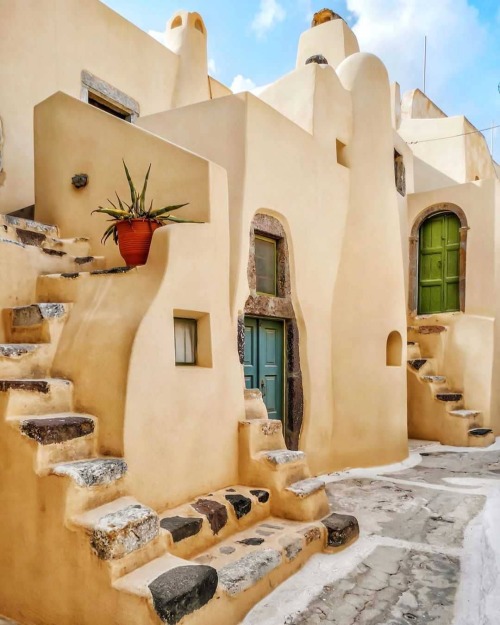 Houses in Emporió, Santorini, Greece by George Kormpos