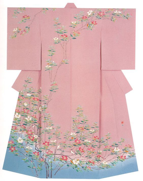 glittertomb:Kaga-Yuzen in Pink &amp; Peach
