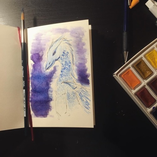 #260 #dragon #fantasy #doodle #sketch #sketchbook #drawing #painting #dailydrawing #ink #copic #aquarelle