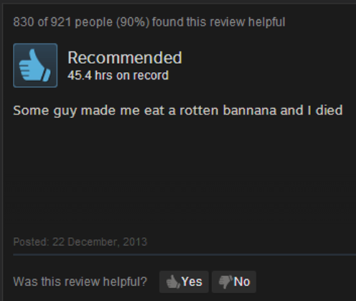 omega2669:  amish-mafia-jimmies-overlord:  vanehwasreal:  let’s talk about the steam reviews for the online horror game DayZ  I am dying oh my god.  