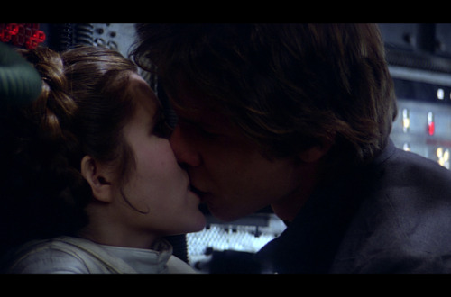 theyoungford: Han Solo and Princess Leia kisses - Star Wars: The Empire Strikes Back (1980) @theorga