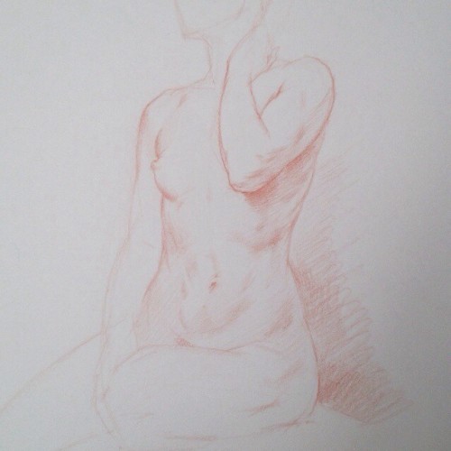 50 min torso study by NMT #figuredrawing #artmodel