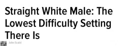 odinsblog:  Excerpts from: “Straight White Male” - The Lowest Difficulty Setting There Is. (h/t - The Story of Bob and Race by Barry Deutsch)