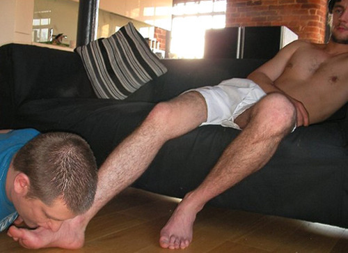 borntoservicestr8men:  The smell of men’s shoes, socks and feet is something only a true faggot can appreciate.