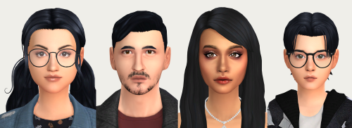 BGC CC makeovers of Maxis-created simsThe Goth Family(“New Home New Goths” version)I did a few makeo