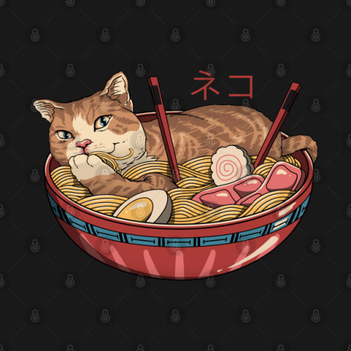 petshirts: Neko Ramen v2 T-ShirtNeko Ramen version 2.0 additional collection on my Ramen Series.Buy