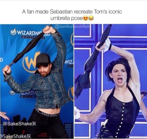 prison-mikes-bandana:Proof that Sebastian stan is just as much a child as his co stars at marvel par