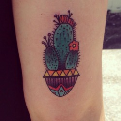 fuckyeahtattoos:  Best freind cacti, by Nikki