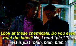 :supernatural meme: [¾] objects→ PieYou're out of pecan? Story of my life.