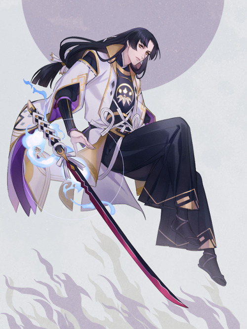 Raikou and OnikiriOnmyoji moblie game fanart