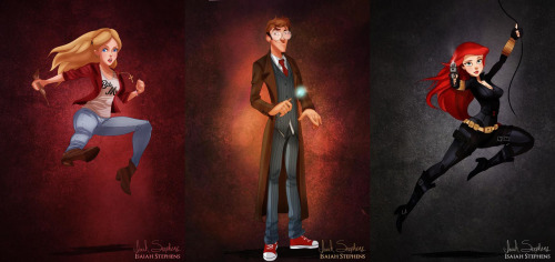 sonofabitz:-sharkbites:mydollyaviana:Disney characters dressed up as Pop Culture icons! By the amazi