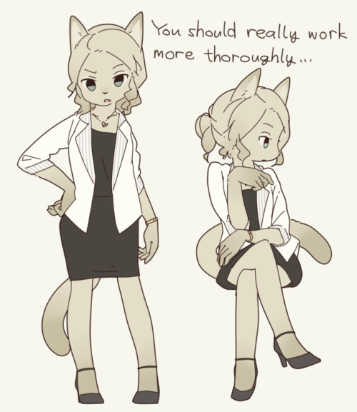 s1120411: A catgirl boss who always acts harsh~