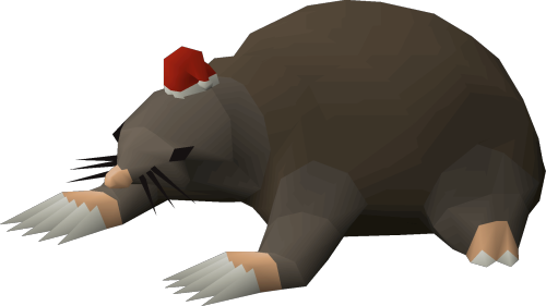 lowpolyanimals: Giant Mole (Christmas) from Old School RuneScape