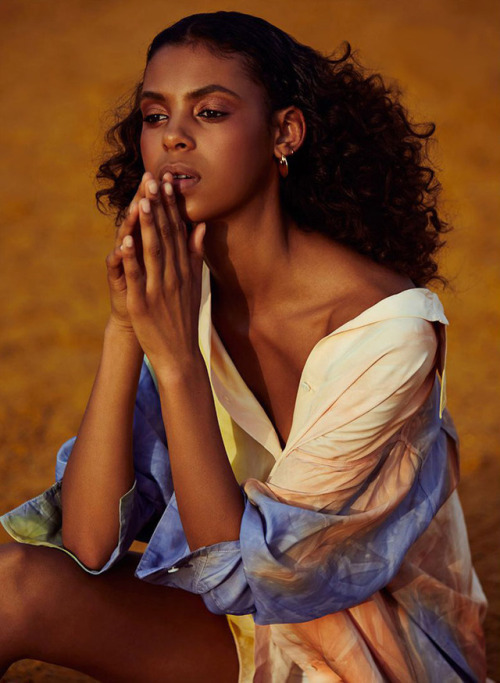 leah-cultice:  Alyssa Traore by Pablo Delfos for Elle Netherlands July 2018
