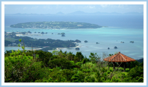 A VIEW OF KOURI ISLAND FROM MT. TANO