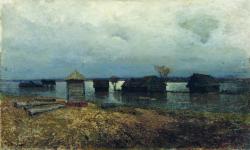 Isaac Levitan (Kybarthai, Lithuania, 1860 - Moscow 1900); High Waters, 1885; Oil