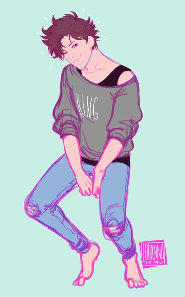 johannathemad:    i love drawing oikawa with messy hair    