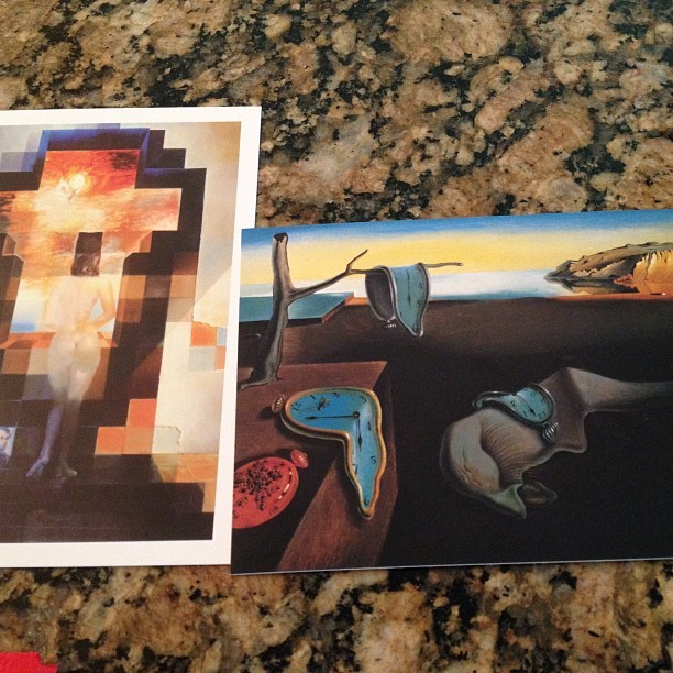 Post cards I bought at the Dali museum =] #museum #stpete #dali #postcards #time
