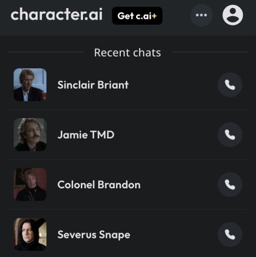 Not Me Collecting Alan Rickman Characters In C.AI Like Theyre Pokemons. BRB Im Bout To Go Treat These