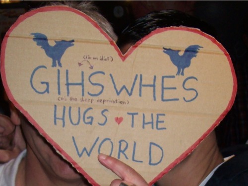Item 1: “GISHWHES Hugs the World!” We are going to break the Guinness World Record for t
