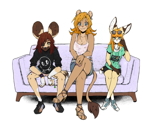 tried to make their personalities come out by the way they sitTwitter ☆ Pixiv ☆ FuraffinityToyhouse 