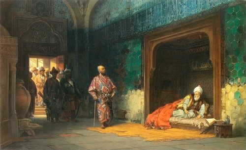 Stanisław Chlebowski - Sultan Bayezid in captivity of Tamerlane (1878)