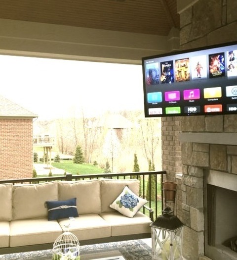 Covered DeckExample Of A Small Trendy Backyard Deck Design With A Roof Extension