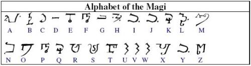 wilwheaton:machinegnome:Occult Script: The Alphabet of the MagiInvented by Theophrastus Bombastus vo