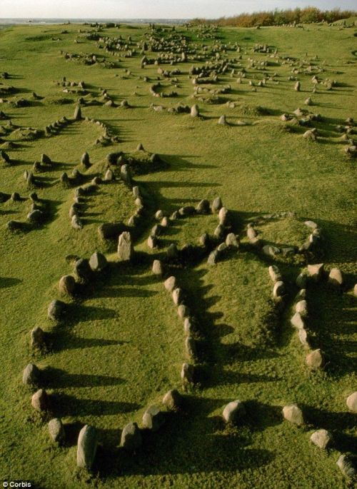 museum-of-artifacts:Viking burial mounds in DenmarkLindholm Høje MuseetLindholm Høje - Germanic and 