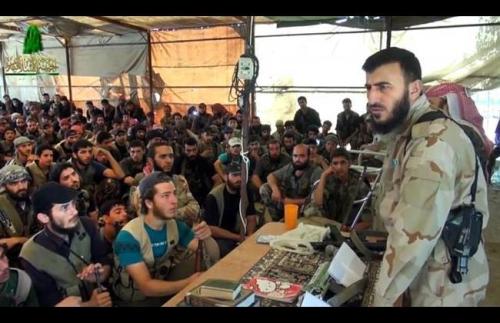 I’d just like to point out that Islamic Front military chief Zahran Alloush uses a Hello Kitty notebook.