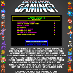 didyouknowgaming:  Mortal Kombat II.  http://mortalkombat.wikia.com/wiki/Secret_character