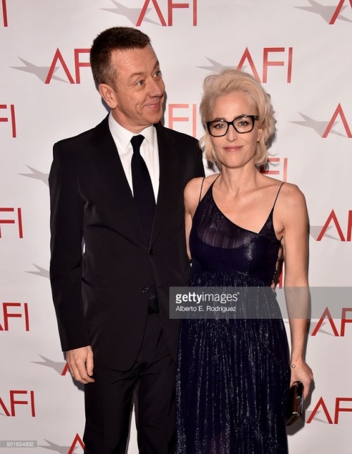 qilliananderson:Gillian Anderson and Peter Morgan attend the 18th Annual AFI Awards at Four Seasons 