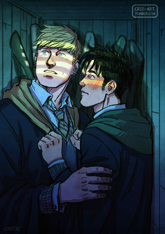 p2ndcumming:  cris-art:    Teddy and BIlly in the Harry potter AU created by writer
